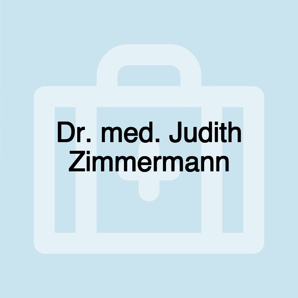 Dr. med. Judith Zimmermann