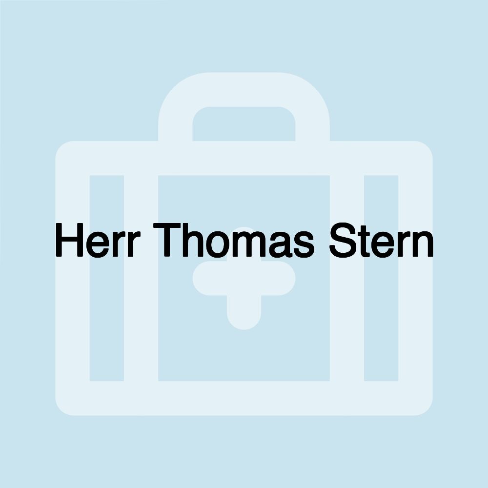 Herr Thomas Stern