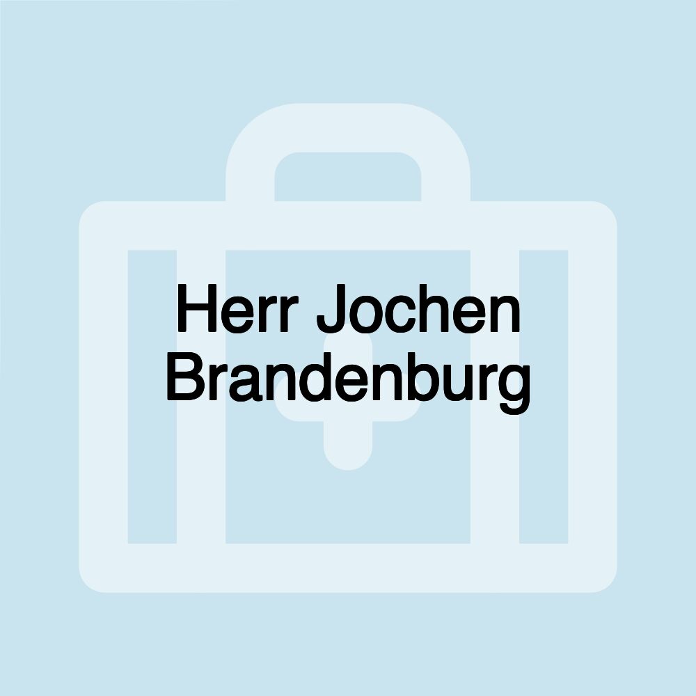 Herr Jochen Brandenburg