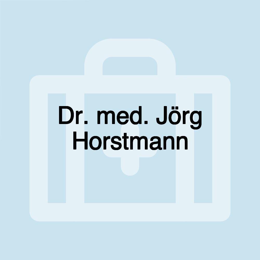 Dr. med. Jörg Horstmann