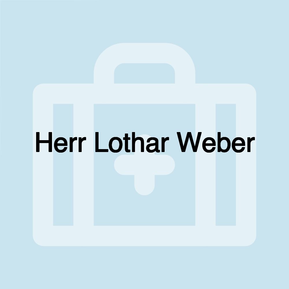 Herr Lothar Weber