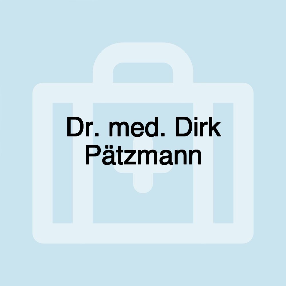 Dr. med. Dirk Pätzmann