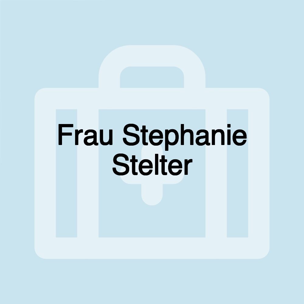 Frau Stephanie Stelter