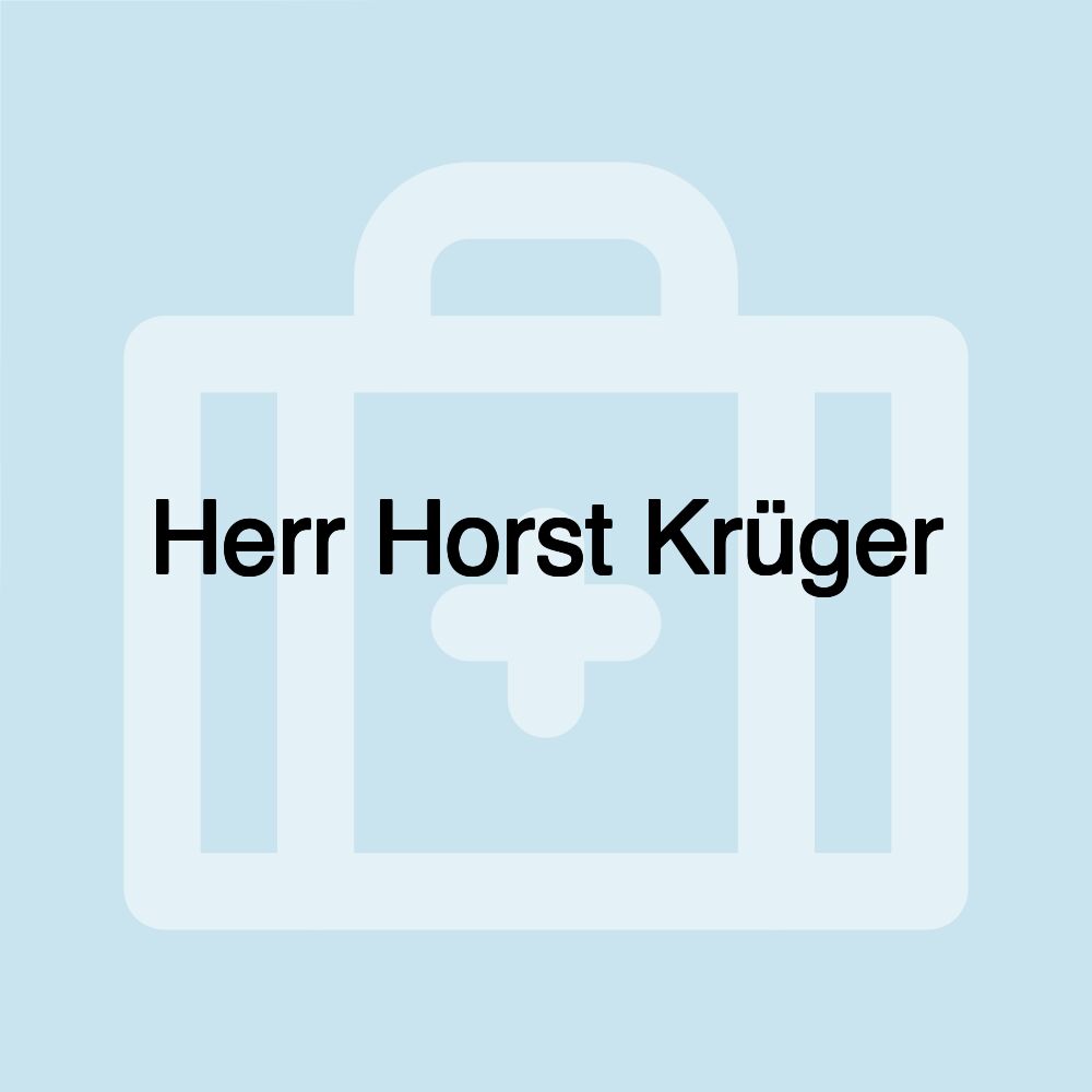 Herr Horst Krüger