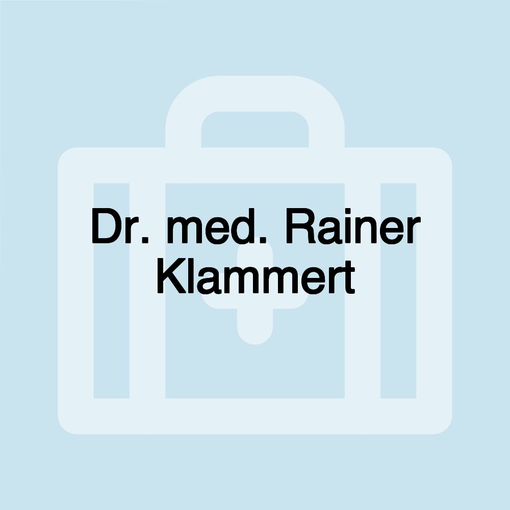 Dr. med. Rainer Klammert