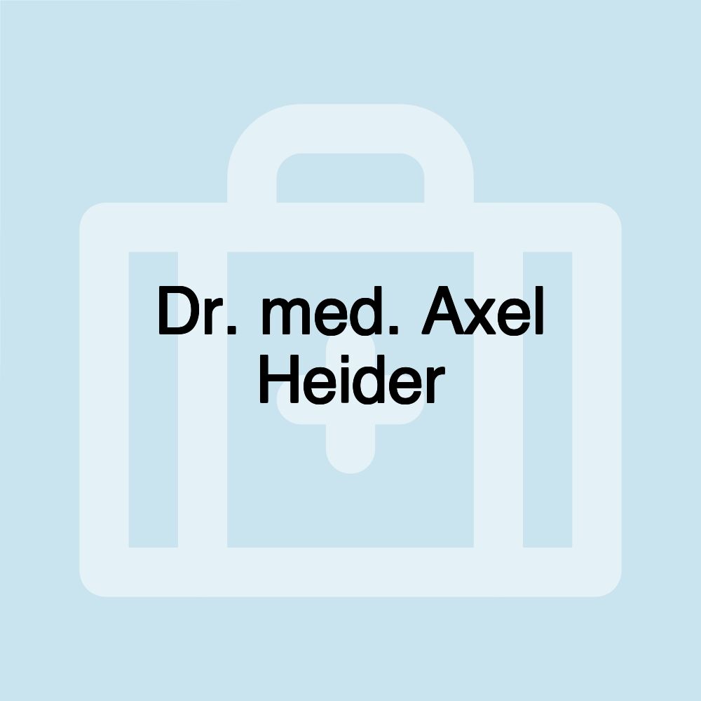 Dr. med. Axel Heider