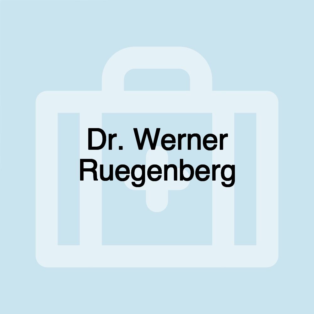 Dr. Werner Ruegenberg