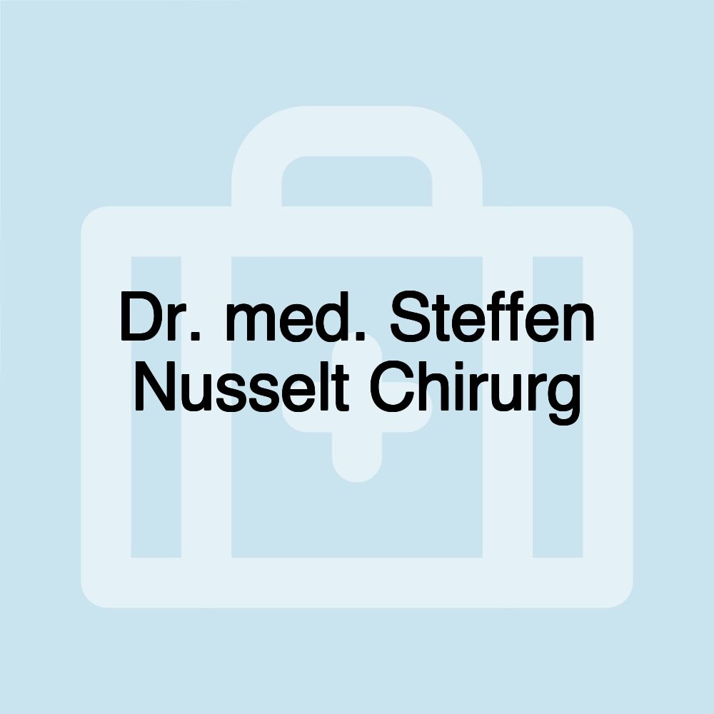 Dr. med. Steffen Nusselt Chirurg