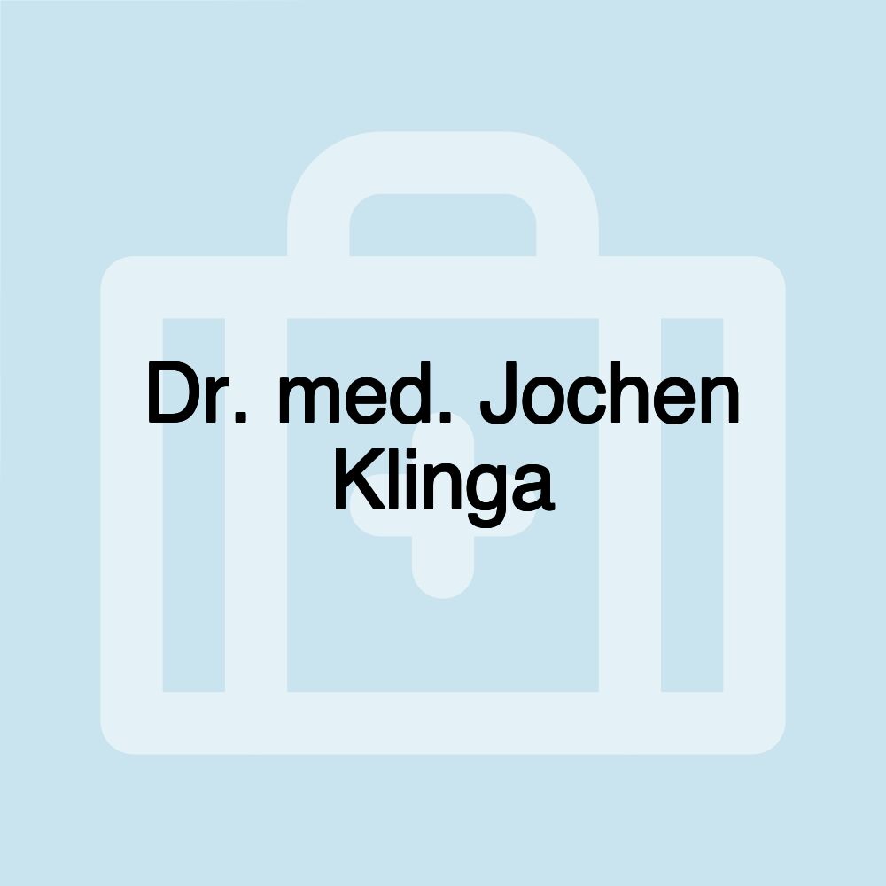 Dr. med. Jochen Klinga