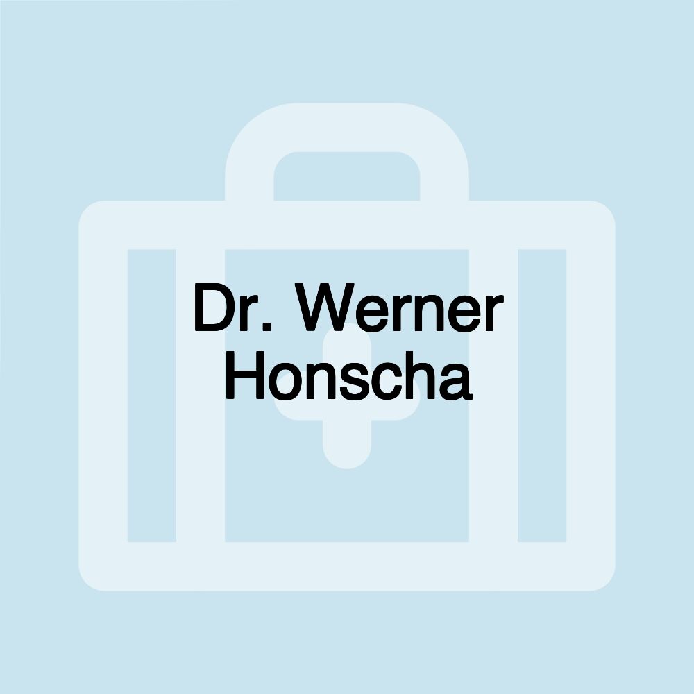 Dr. Werner Honscha