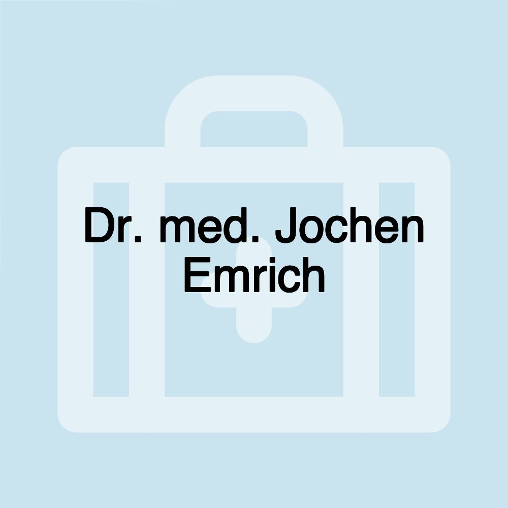 Dr. med. Jochen Emrich