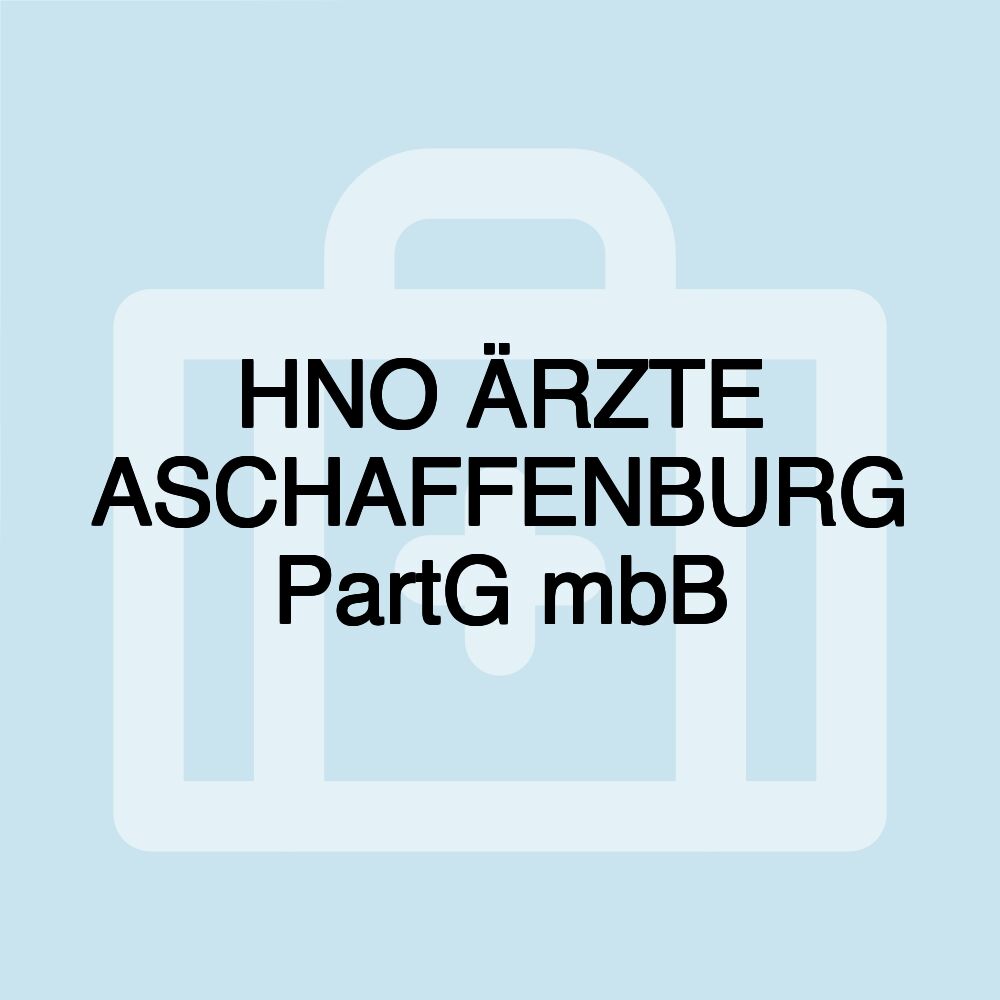 HNO ÄRZTE ASCHAFFENBURG PartG mbB