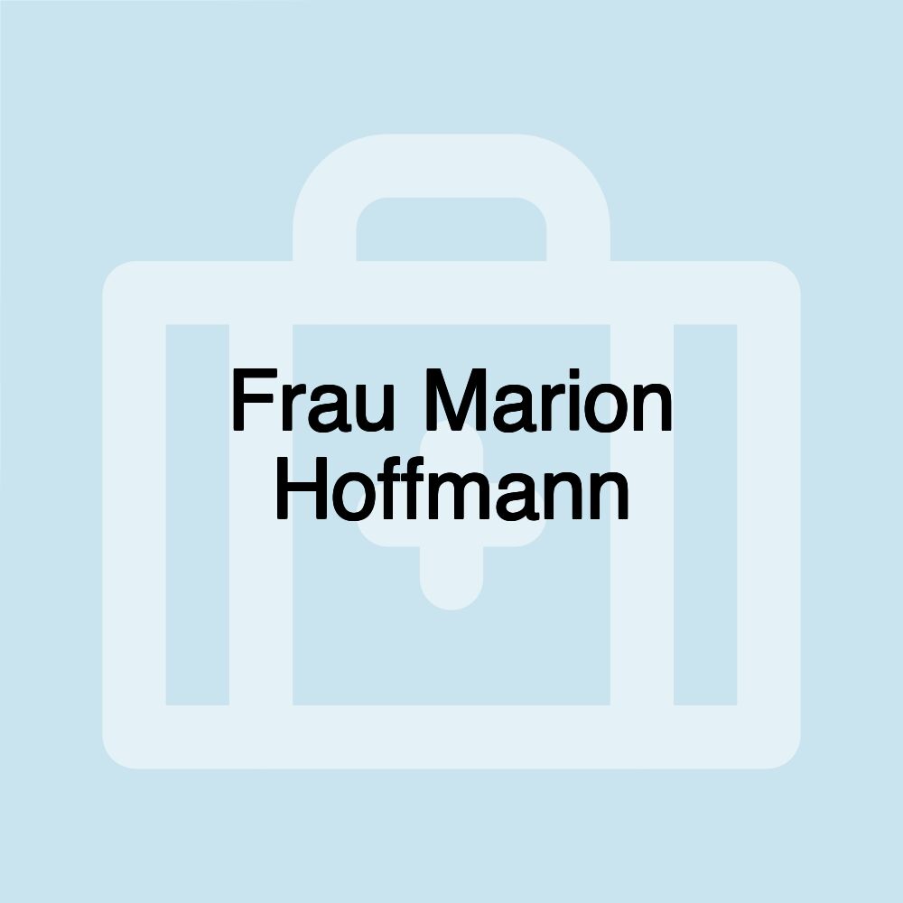 Frau Marion Hoffmann