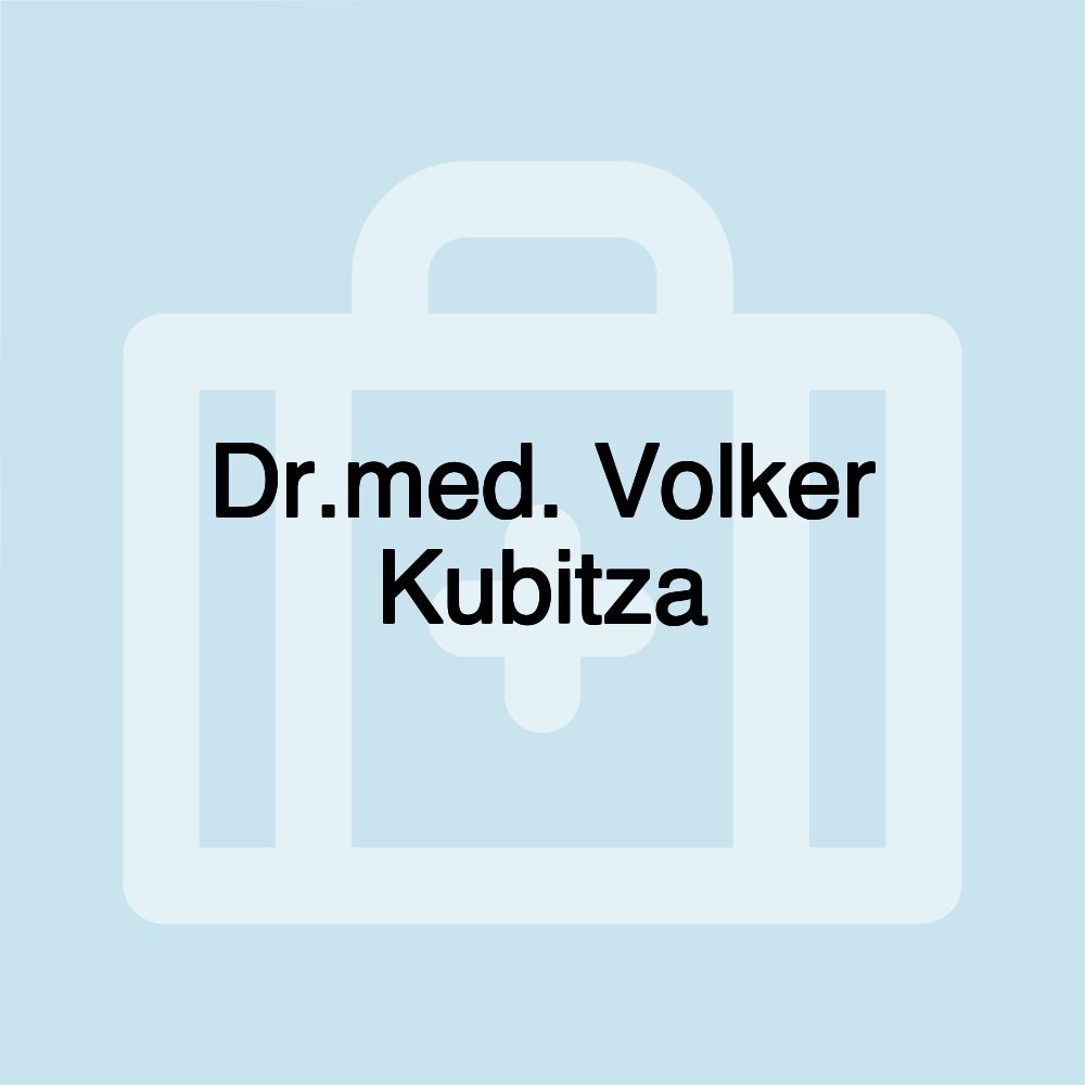 Dr.med. Volker Kubitza