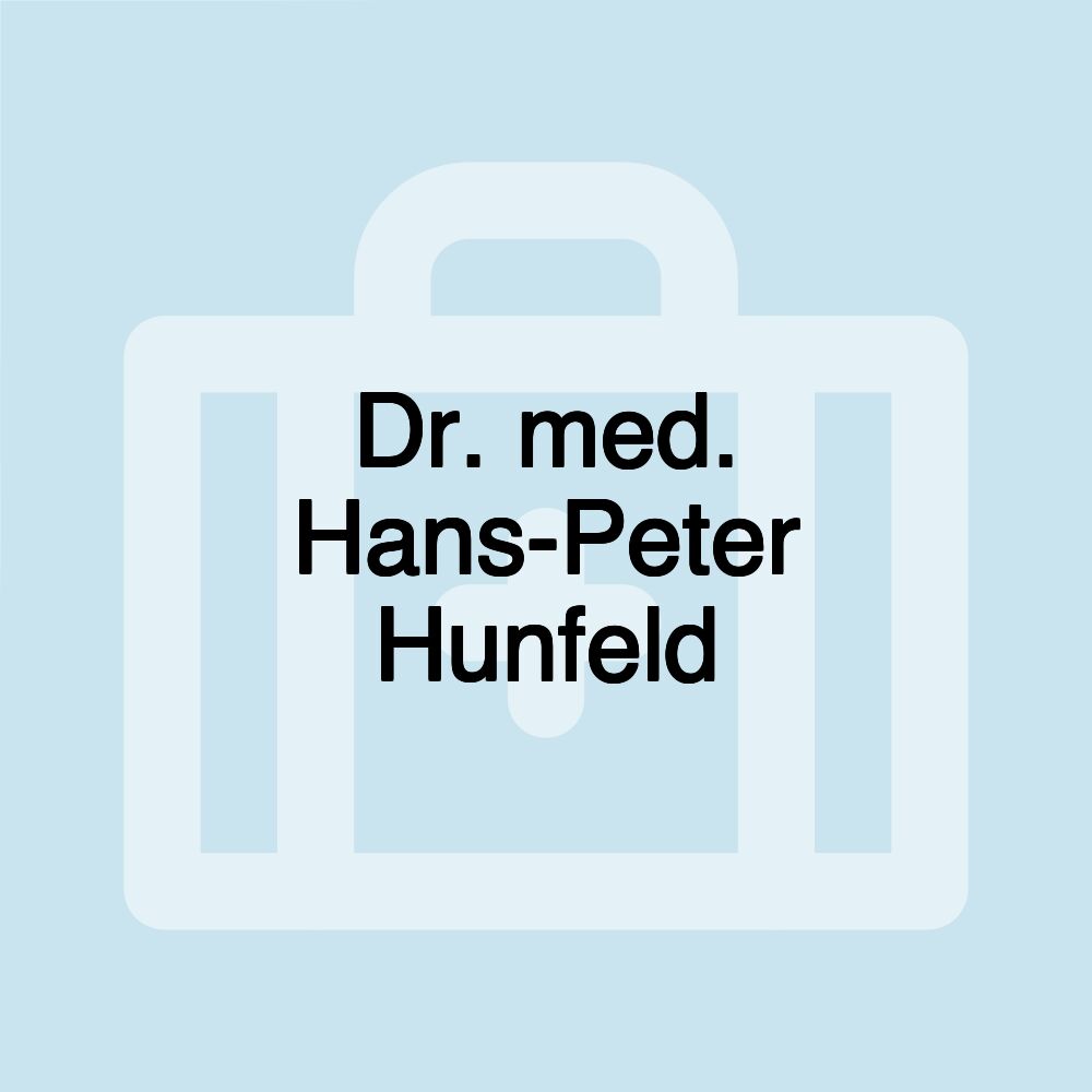 Dr. med. Hans-Peter Hunfeld