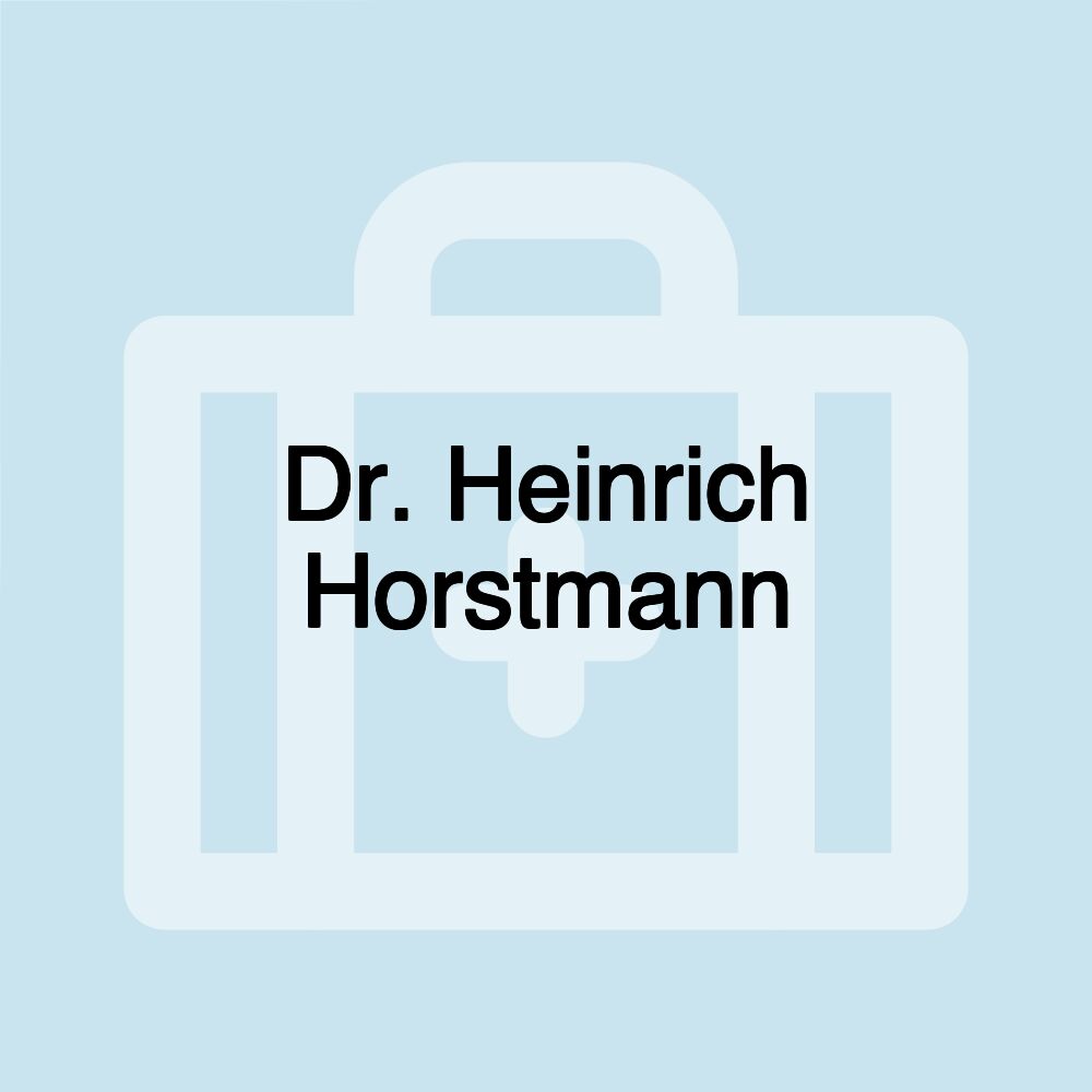 Dr. Heinrich Horstmann