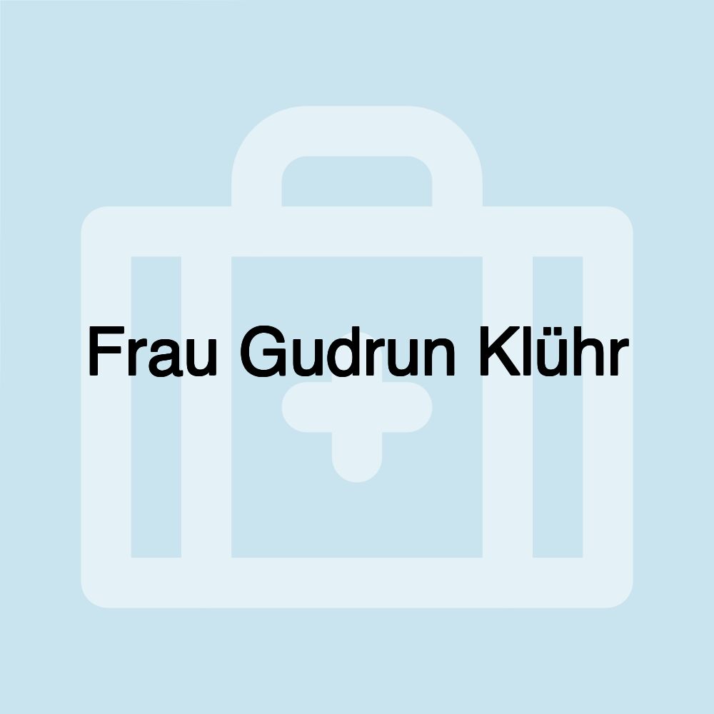 Frau Gudrun Klühr