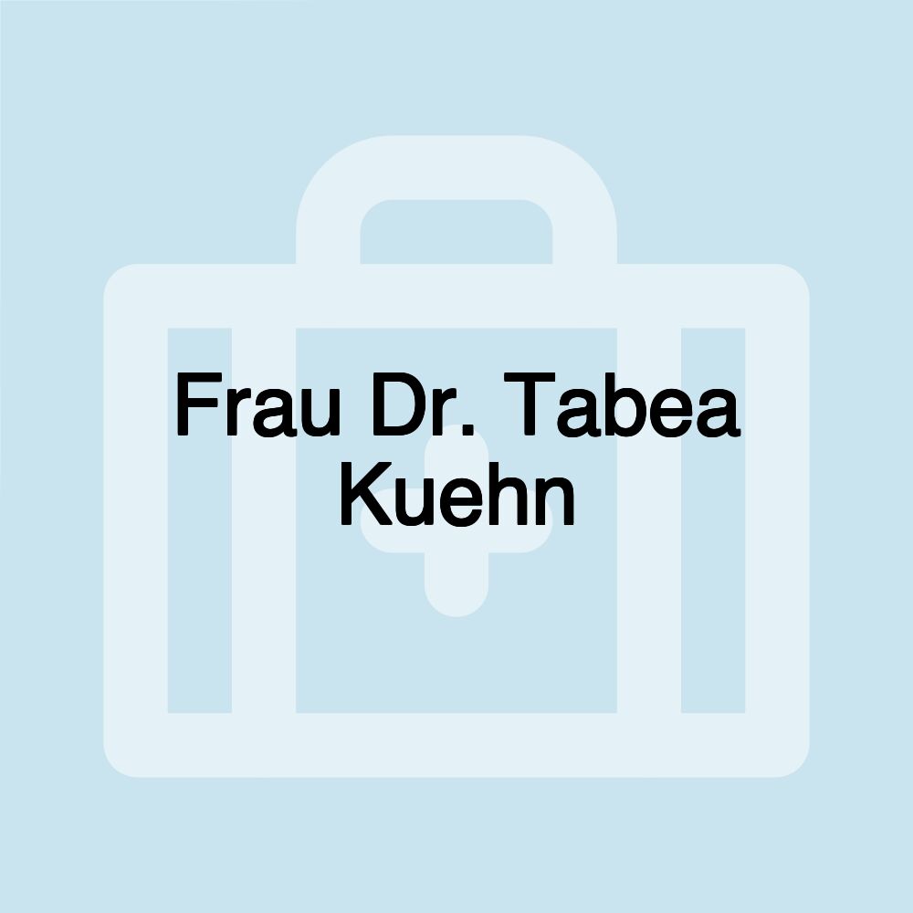 Frau Dr. Tabea Kuehn