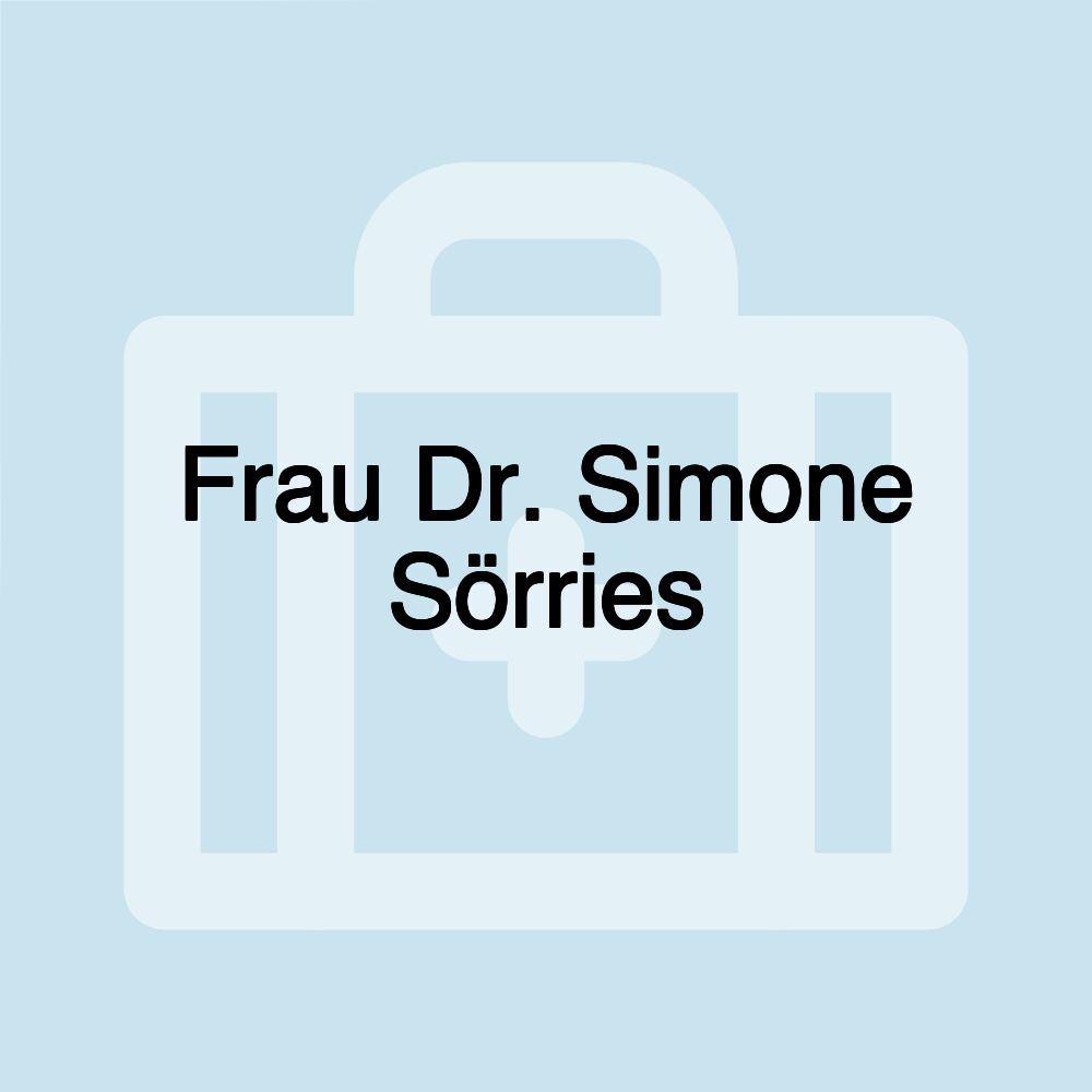 Frau Dr. Simone Sörries