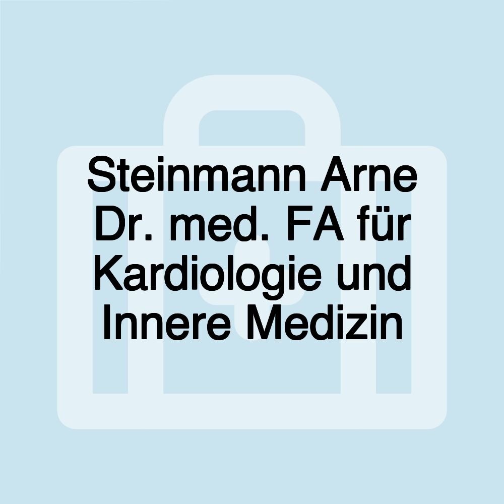 Steinmann Arne Dr. med. FA für Kardiologie und Innere Medizin