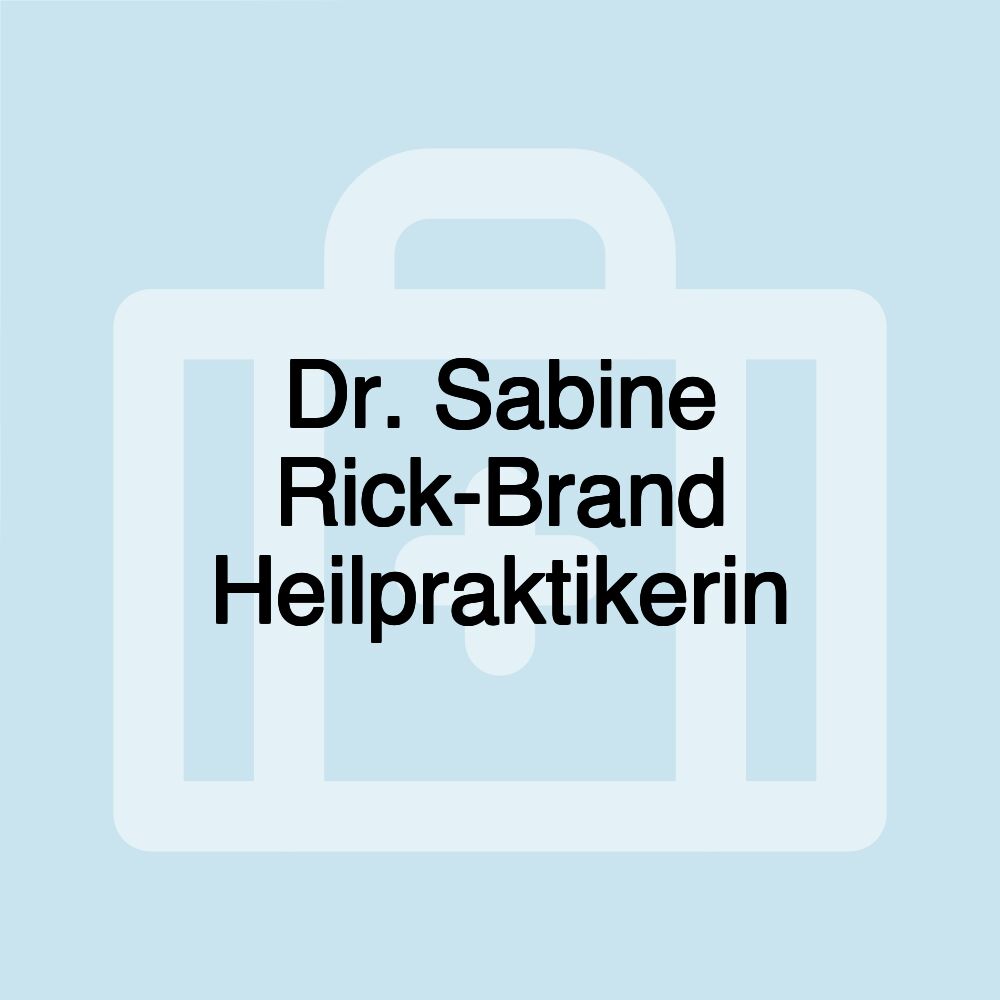 Dr. Sabine Rick-Brand Heilpraktikerin