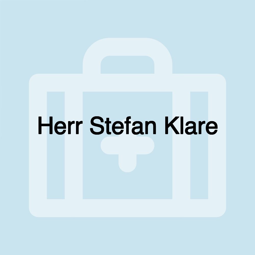 Herr Stefan Klare