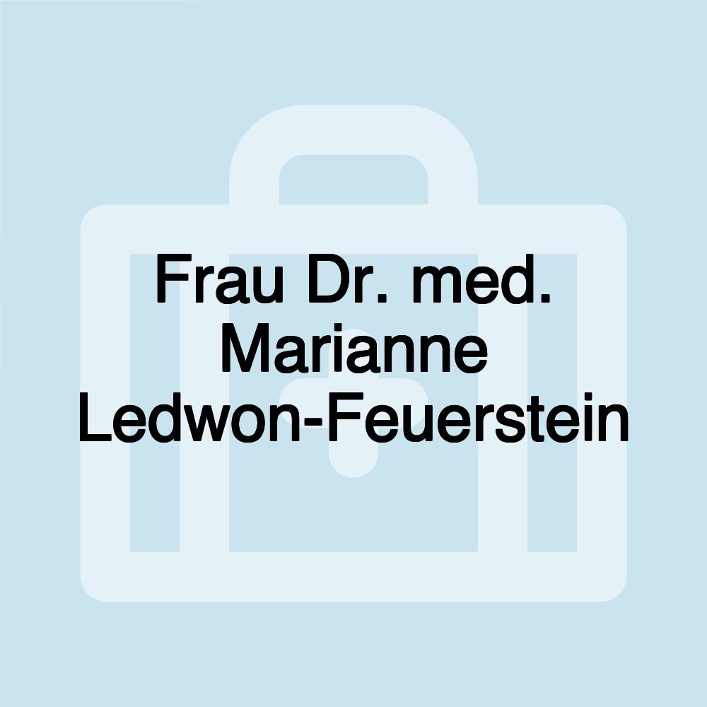 Frau Dr. med. Marianne Ledwon-Feuerstein