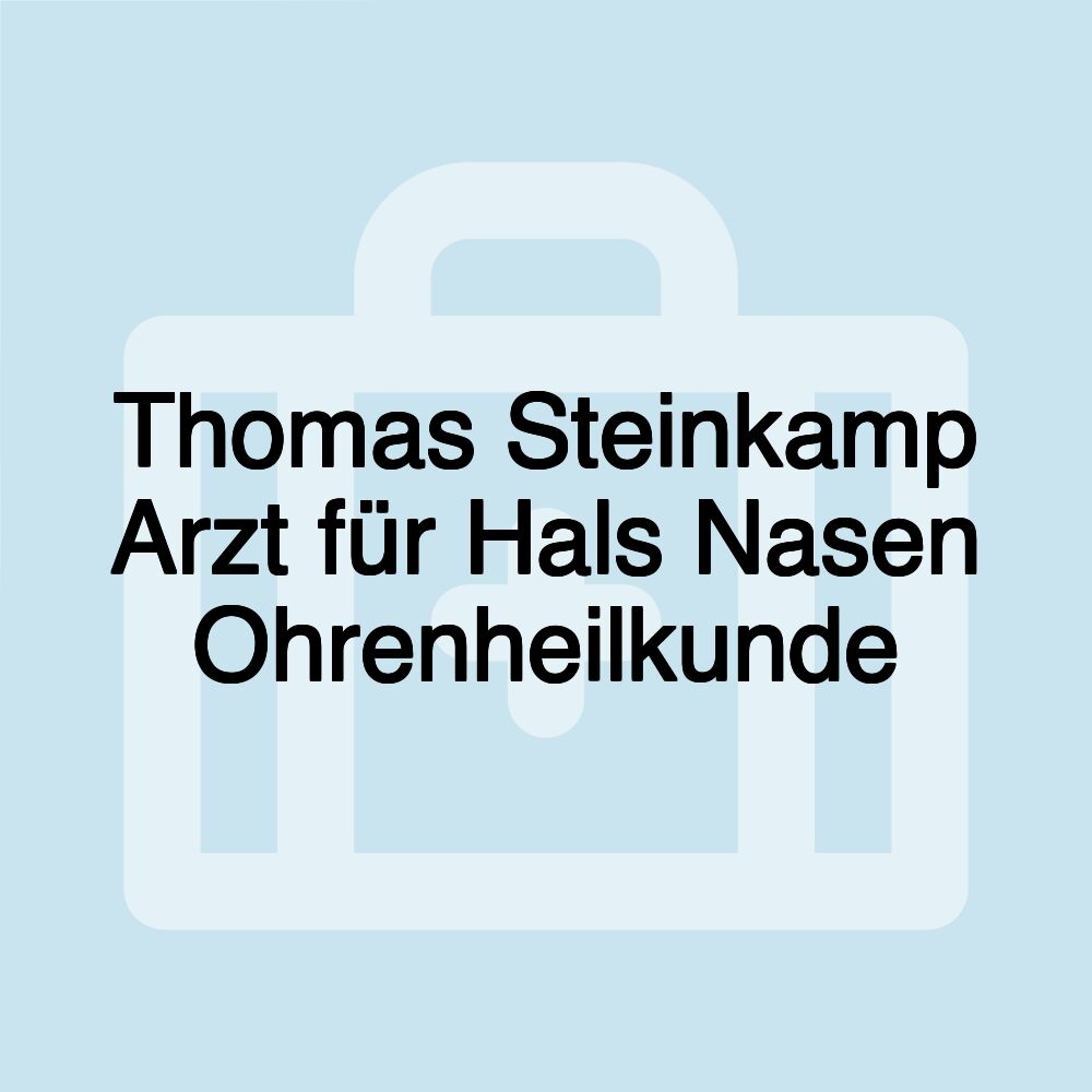 Thomas Steinkamp Arzt für Hals Nasen Ohrenheilkunde