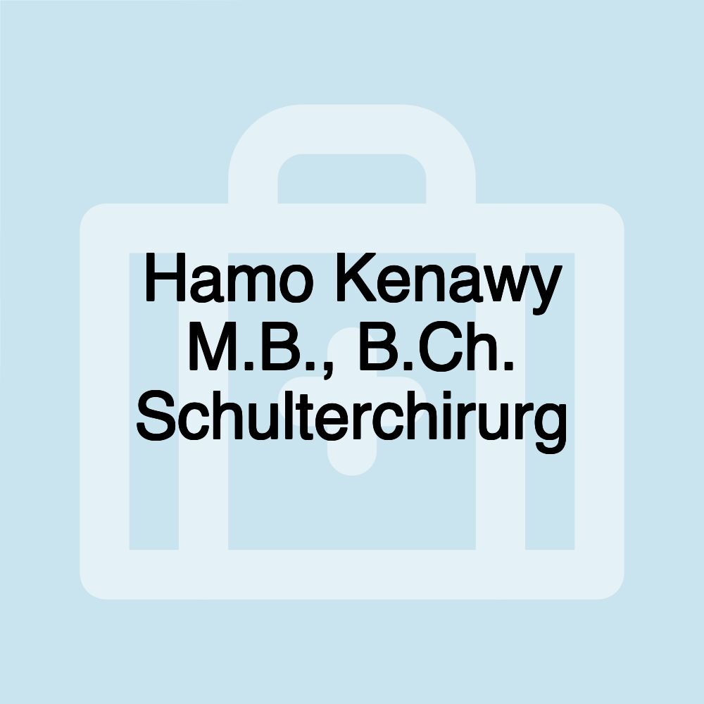 Hamo Kenawy M.B., B.Ch. Schulterchirurg