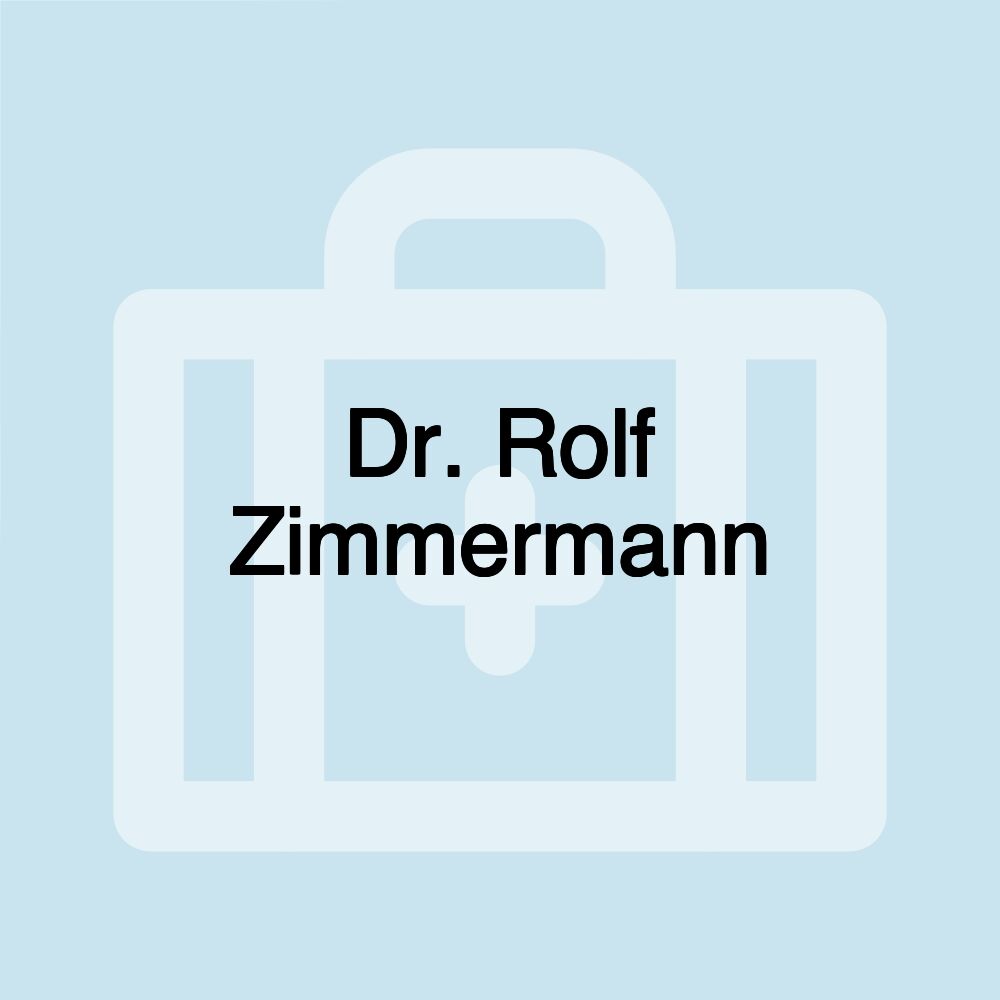 Dr. Rolf Zimmermann