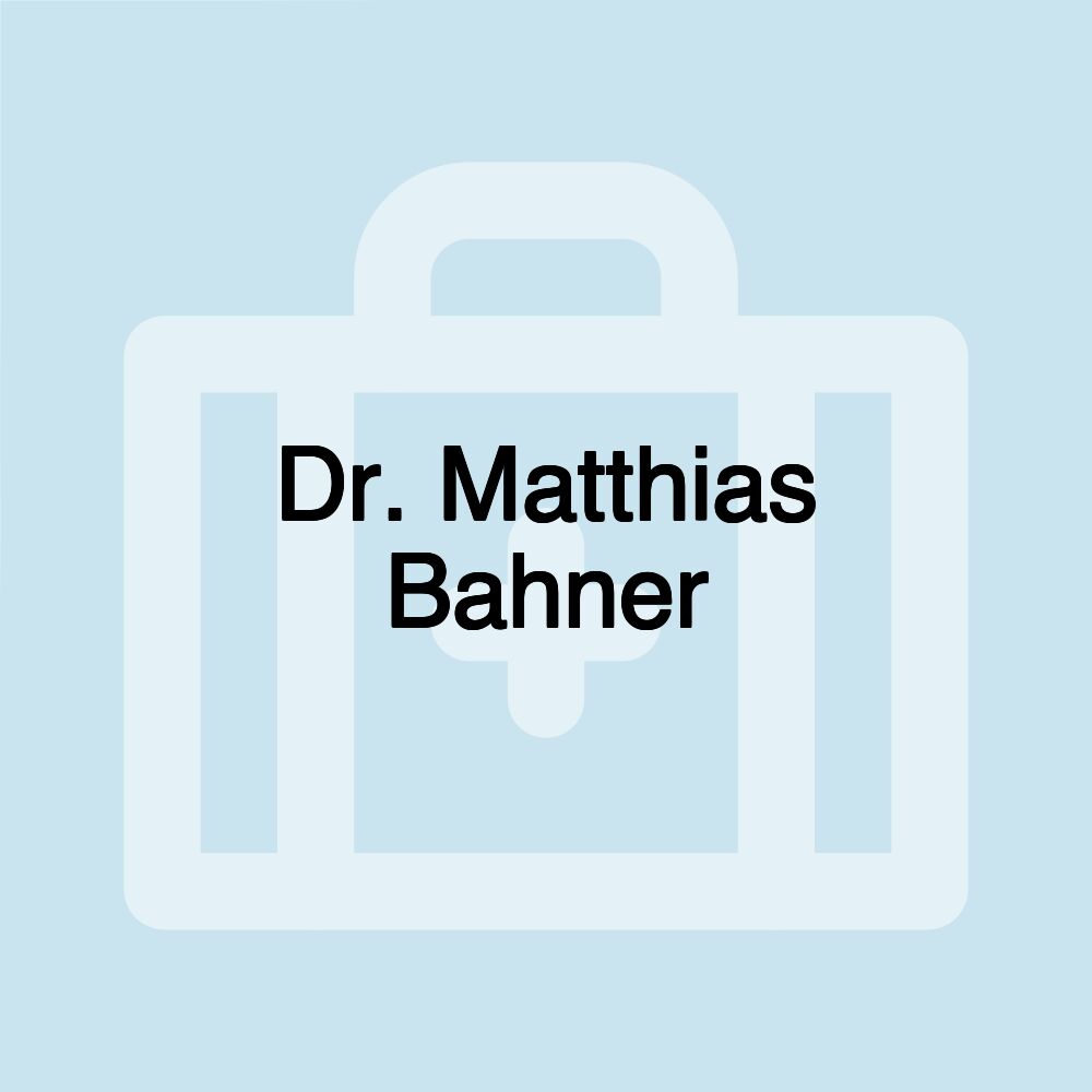 Dr. Matthias Bahner