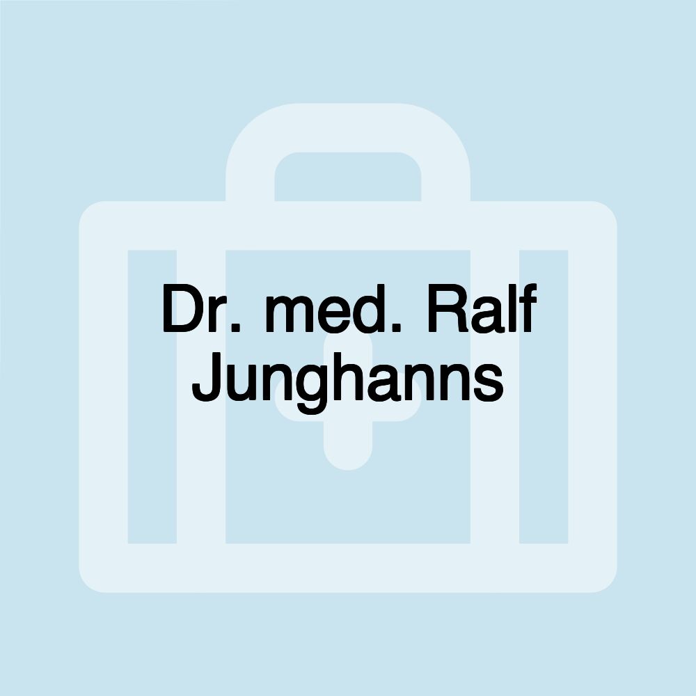 Dr. med. Ralf Junghanns