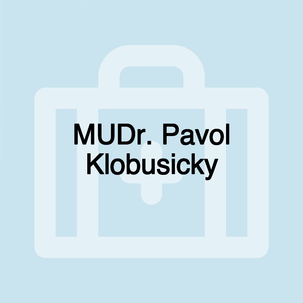 MUDr. Pavol Klobusicky