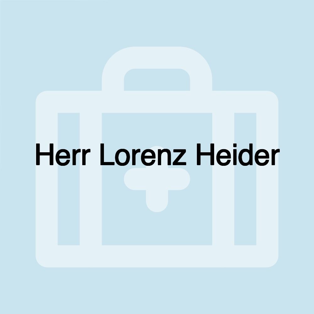 Herr Lorenz Heider