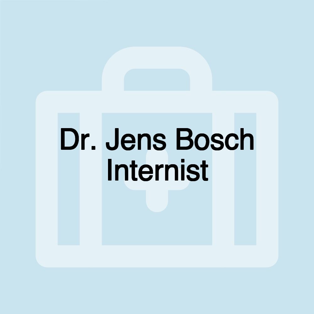 Dr. Jens Bosch Internist