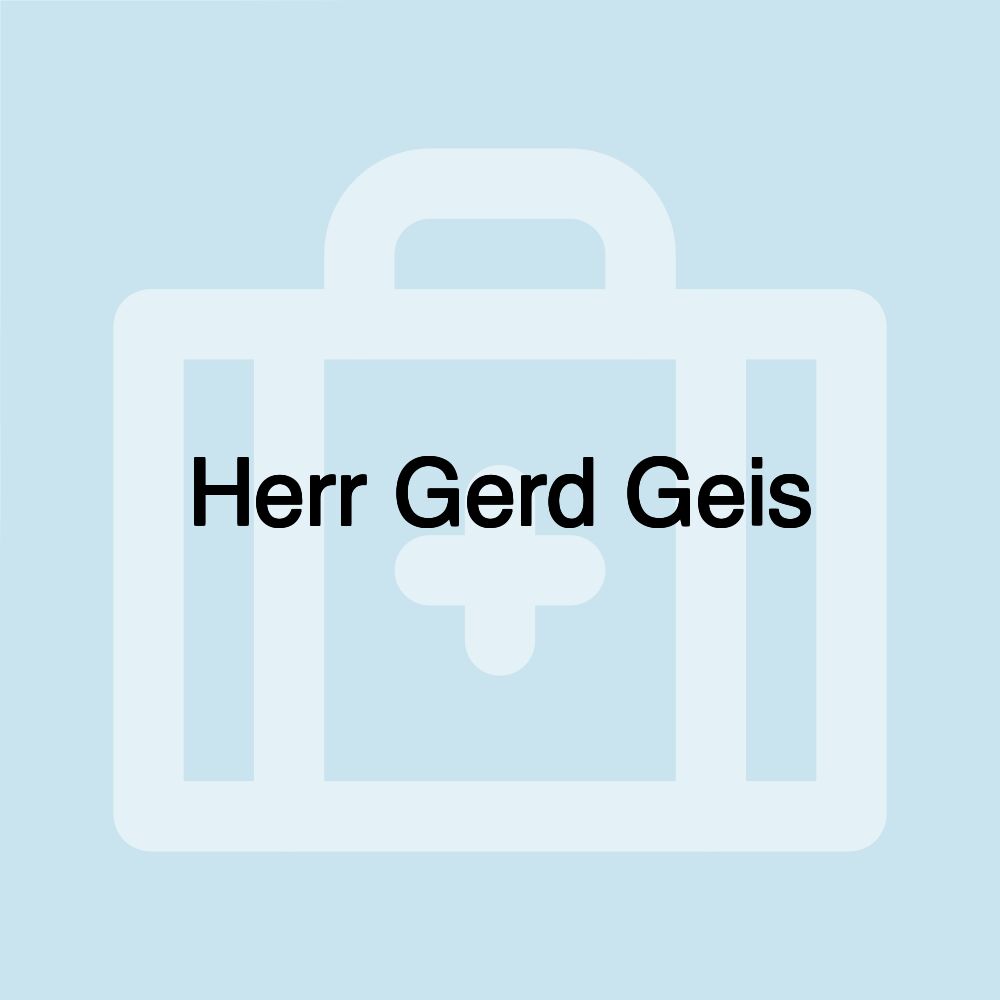 Herr Gerd Geis