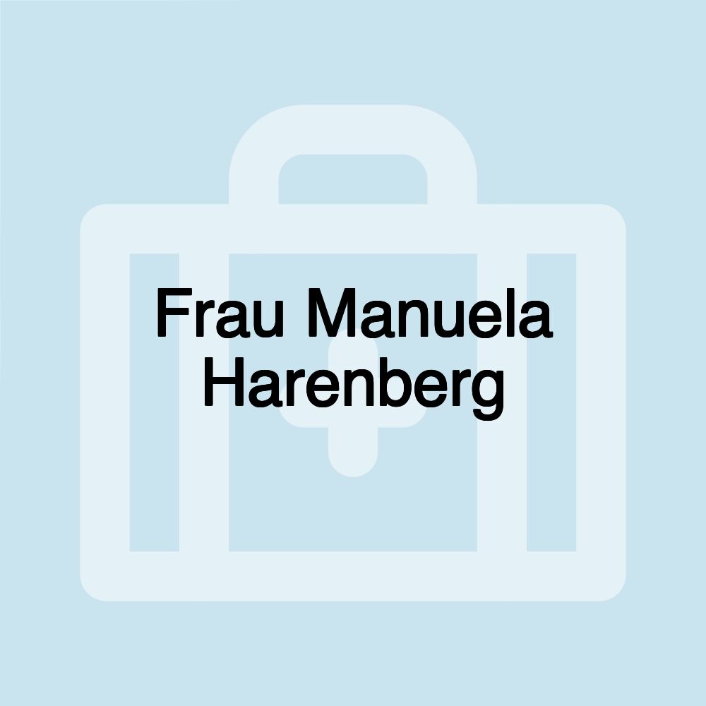 Frau Manuela Harenberg