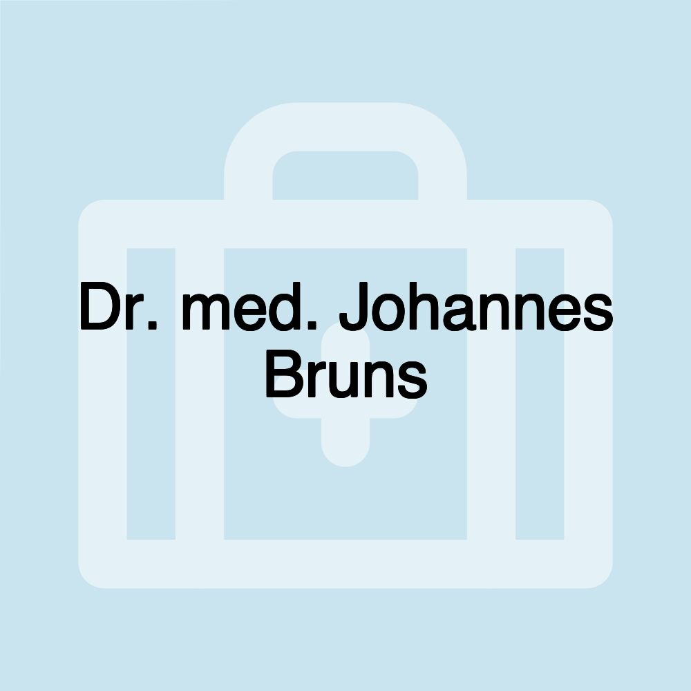 Dr. med. Johannes Bruns