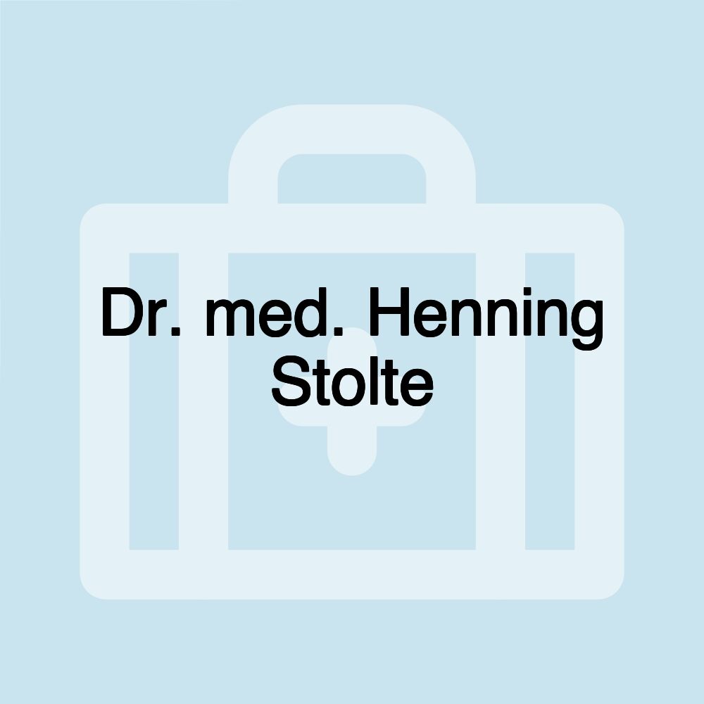 Dr. med. Henning Stolte