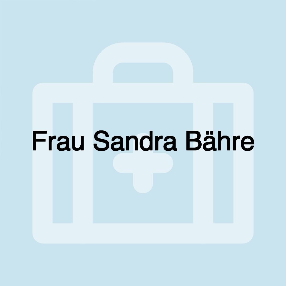 Frau Sandra Bähre