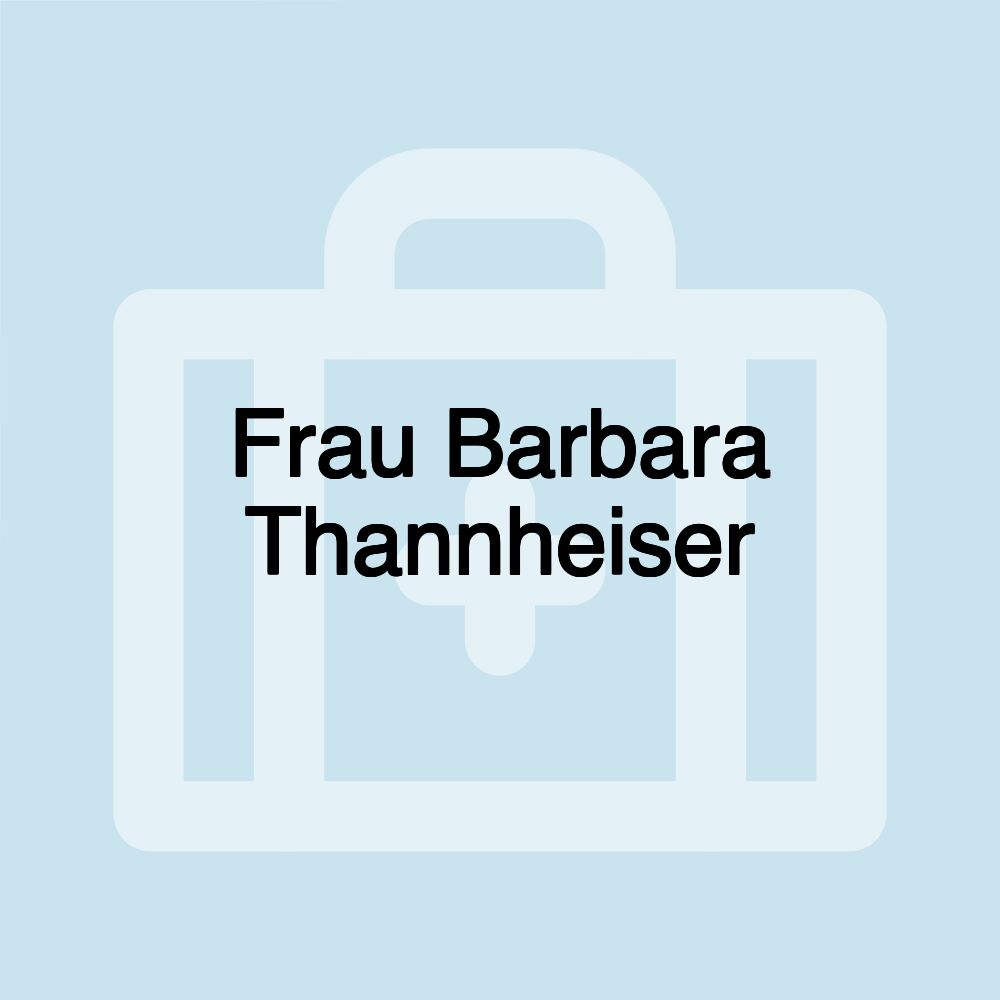 Frau Barbara Thannheiser