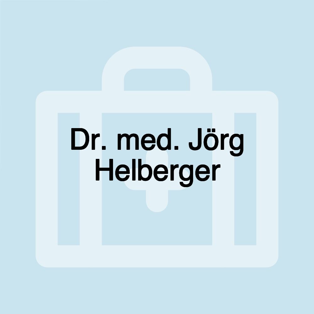 Dr. med. Jörg Helberger