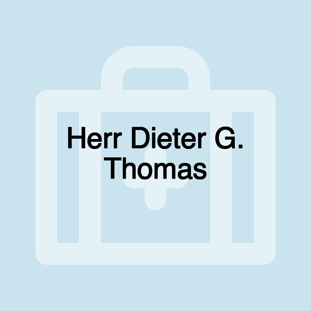 Herr Dieter G. Thomas