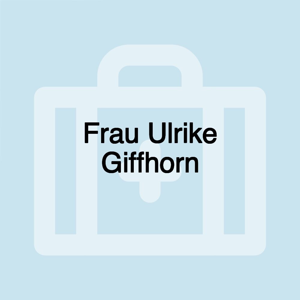 Frau Ulrike Giffhorn