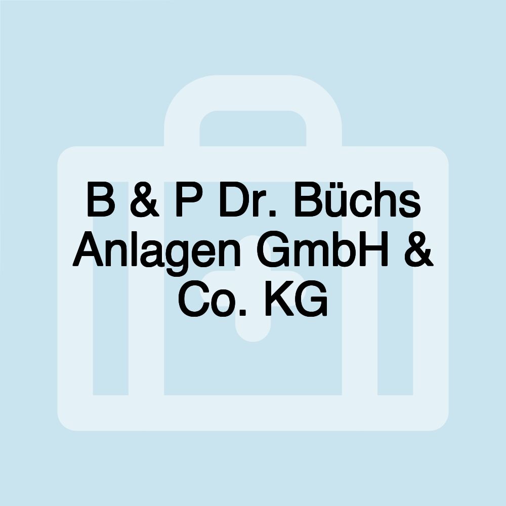 B & P Dr. Büchs Anlagen GmbH & Co. KG