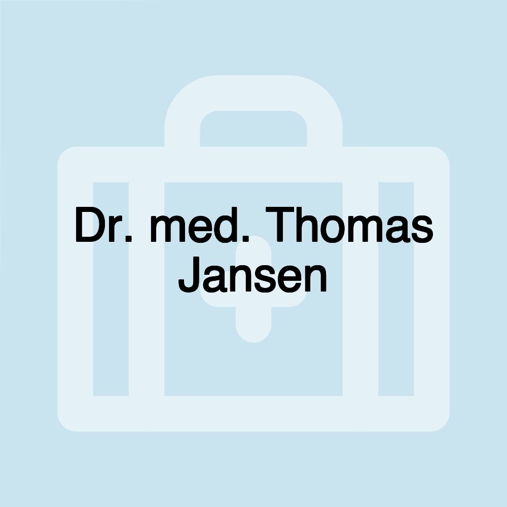 Dr. med. Thomas Jansen