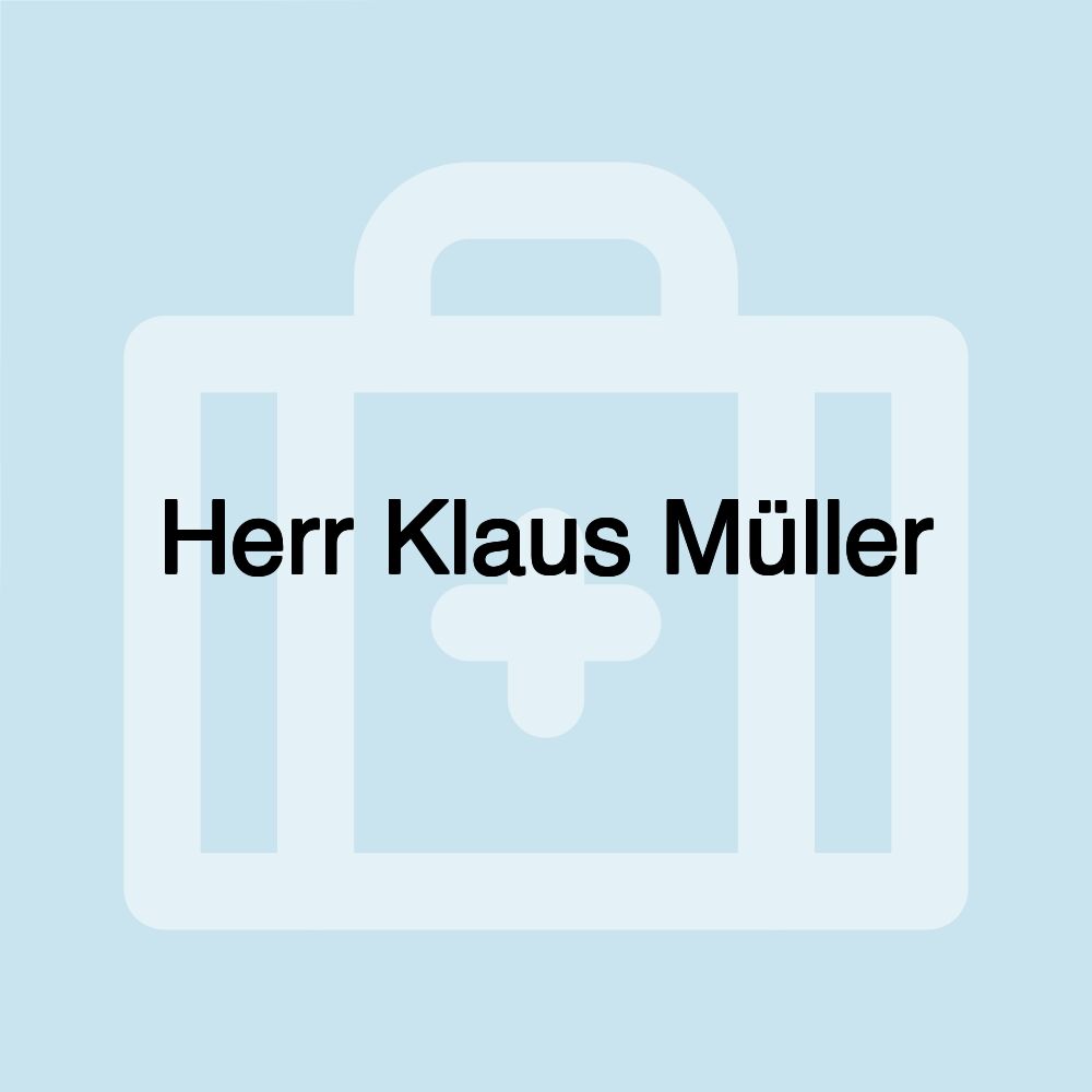 Herr Klaus Müller