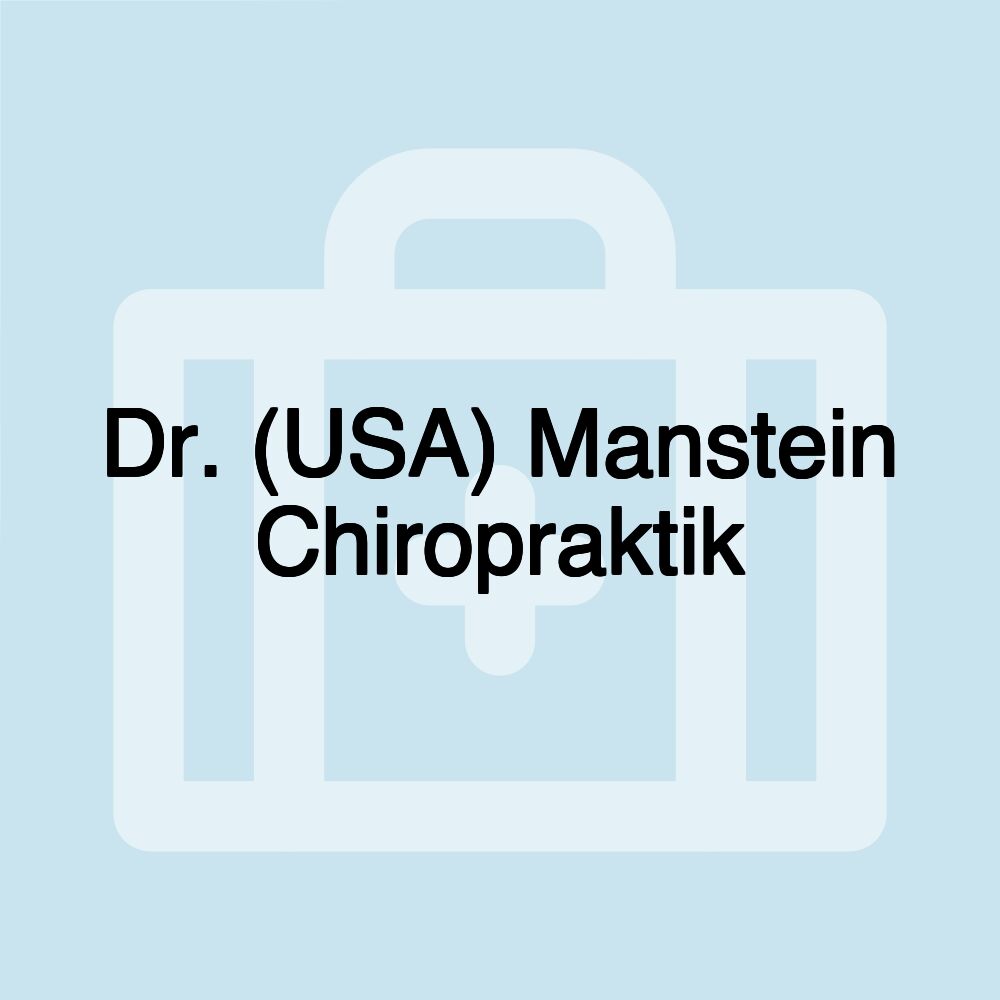 Dr. (USA) Manstein Chiropraktik