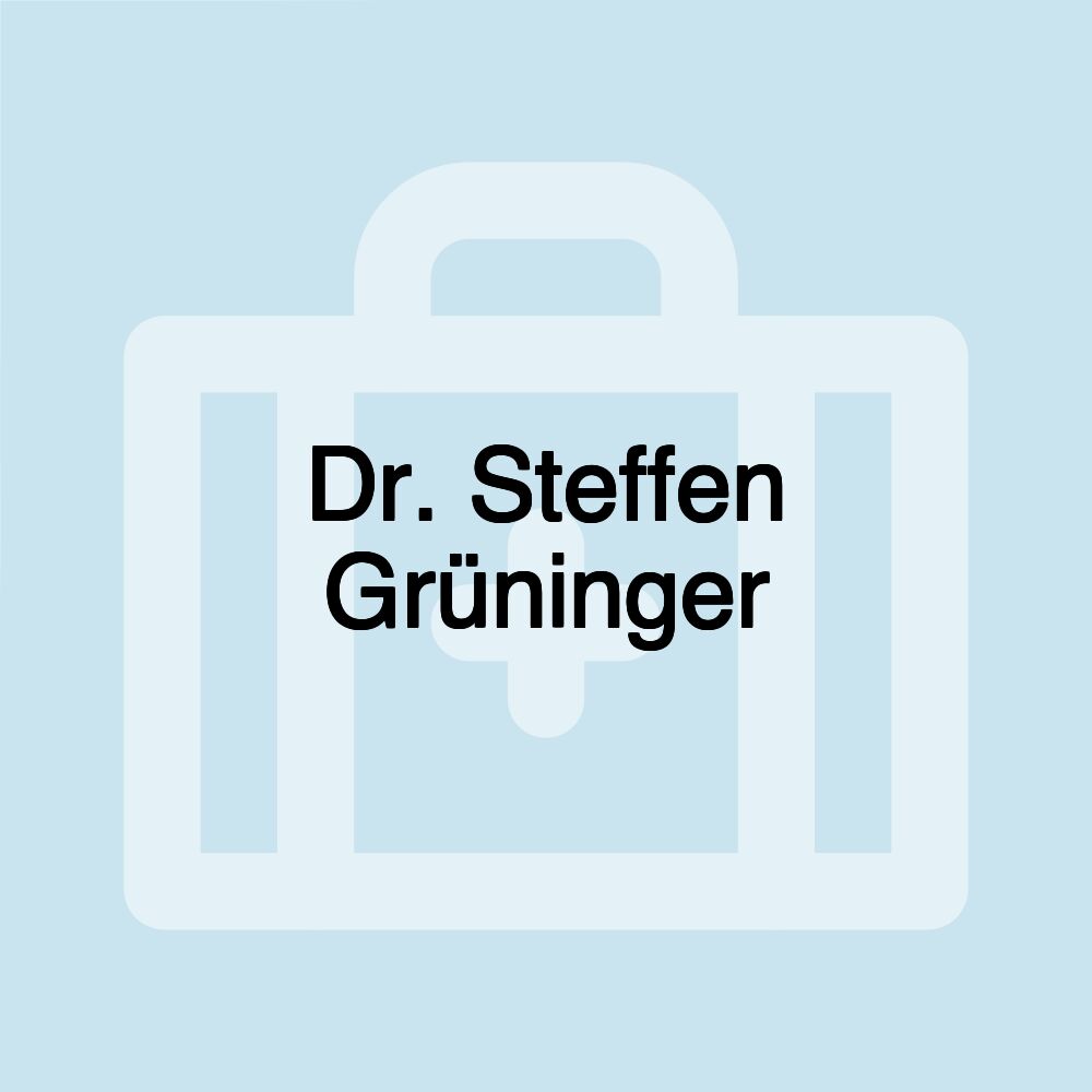 Dr. Steffen Grüninger