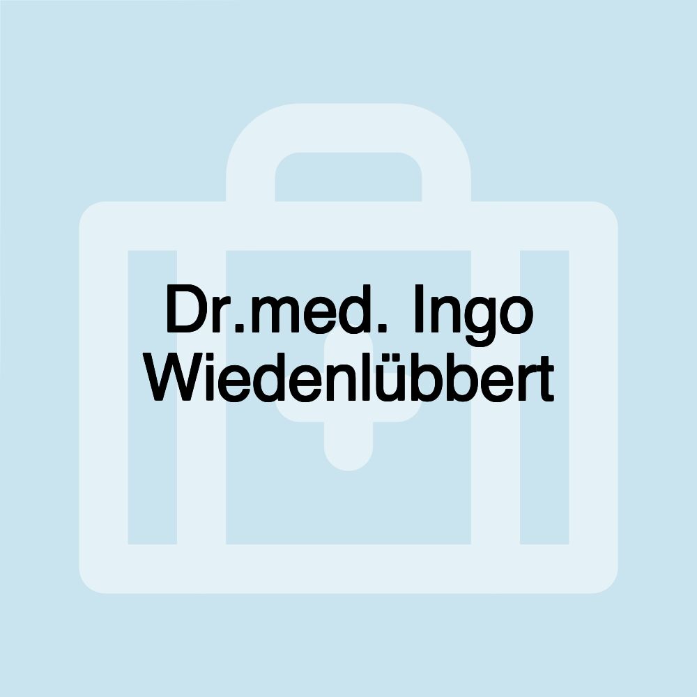 Dr.med. Ingo Wiedenlübbert